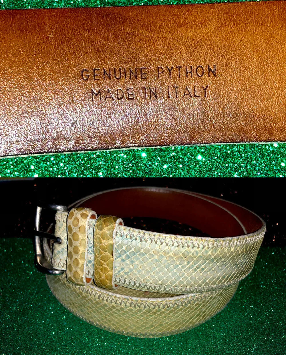 REAL Python Snakeskin Belt - Agatha Herbs