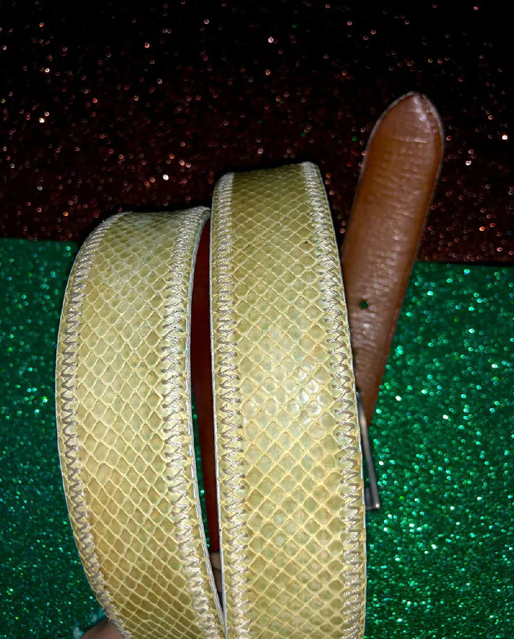 REAL Python Snakeskin Belt - Agatha Herbs