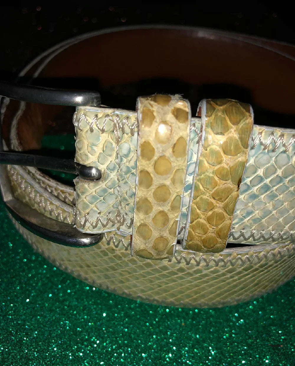 REAL Python Snakeskin Belt - Agatha Herbs