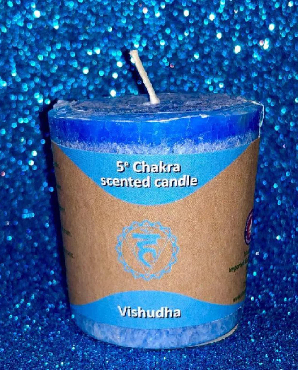 Throat Chakra candle (with essential oils) - Vishuddha - Agatha Herbs