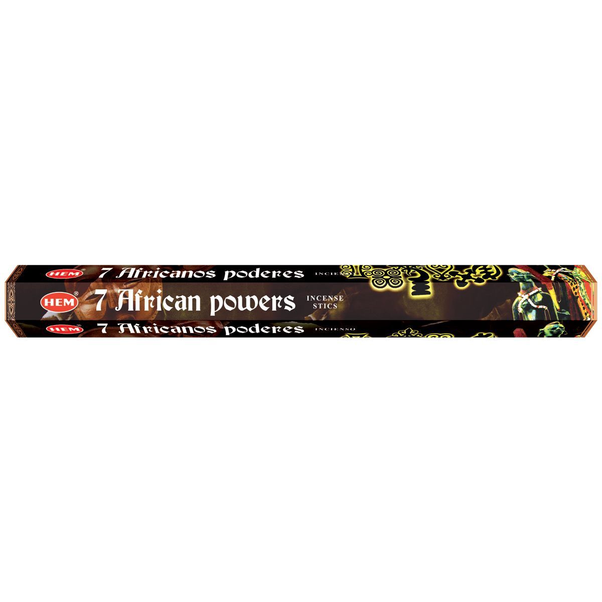 Hem 7 African Powers incense sticks packaging on a white background