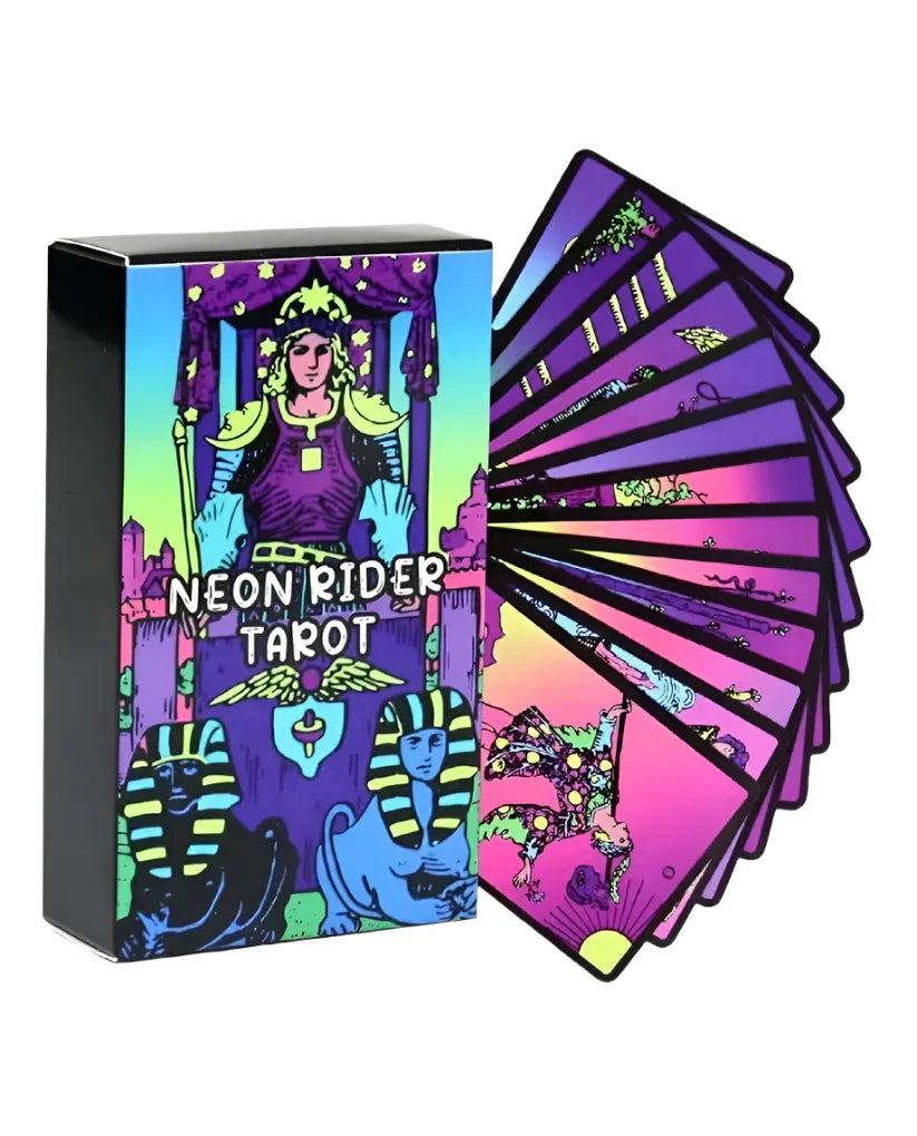 Neon Rider Waite Tarot Deck - 78 cards (PDF Guidebook) - Agatha Herbs