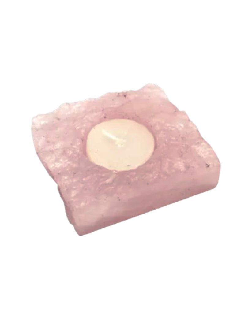 Rose Quartz Candle Holder