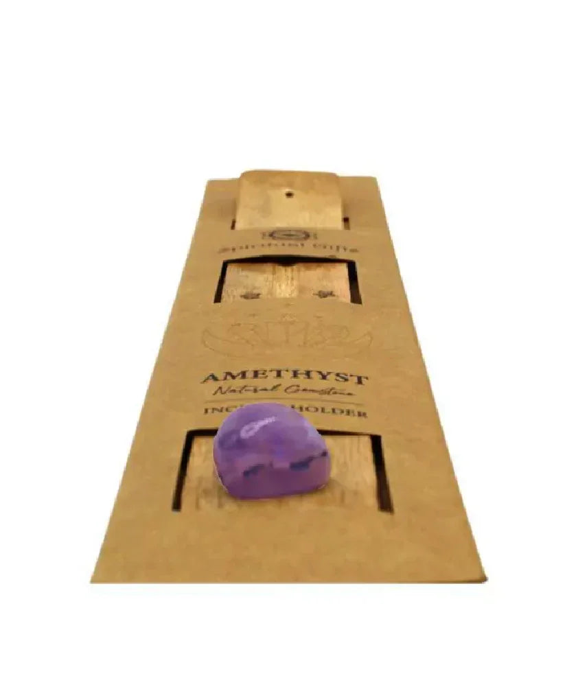 Incense Holder + Amethyst - Agatha Herbs