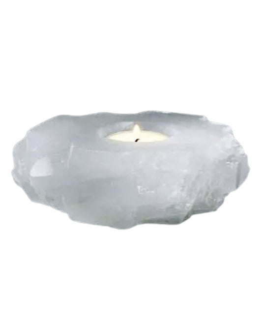 Selenite Candle Holder