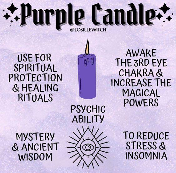 Purple Ritual Candle - Agatha Herbs