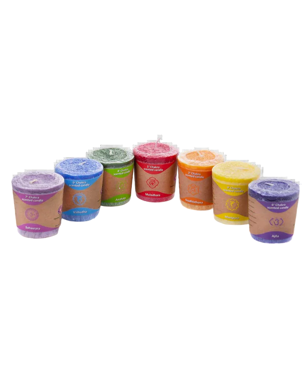 Candles with essential oils for the chakras - 7 candles - full package 🌙 - Agatha Herbs