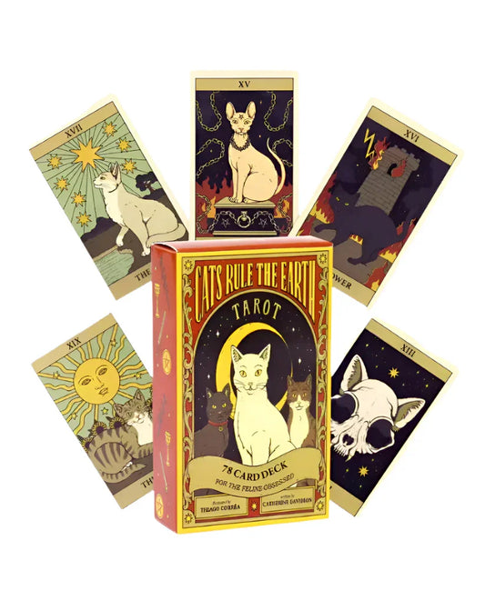 Cats Rule the Earth Tarot - 78 Cards and Guidebook for the Feline Lovers - Agatha Herbs