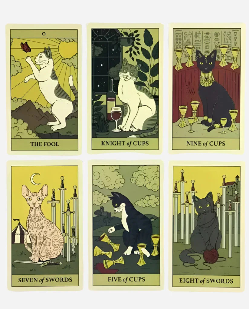 Cats Rule the Earth Tarot - 78 Cards and Guidebook for the Feline Lovers - Agatha Herbs