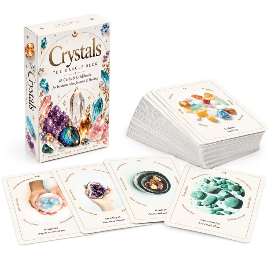 Crystals Oracle Deck - 65 cards (PDF Guidebook)