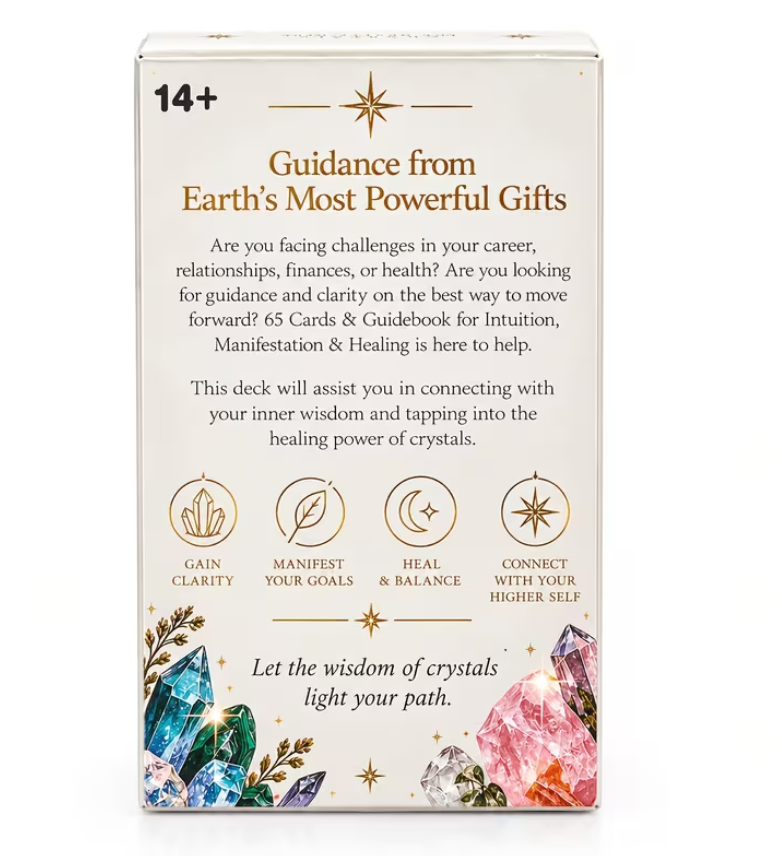 Crystals Oracle Deck - 65 cards (PDF Guidebook)