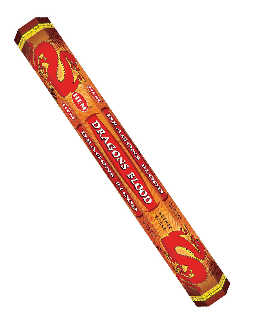 Dragon's Blood incense stick packaging on a white background