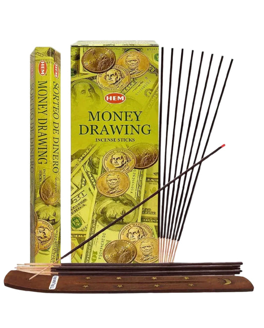 Money Drawing Incense - 20 sticks - Agatha Herbs