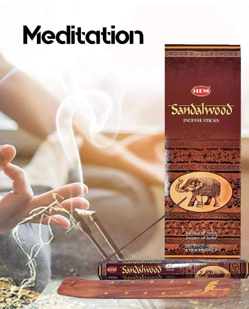 Sandalwood Incense - 20 sticks - Agatha Herbs