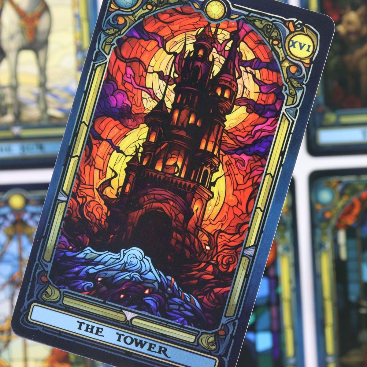 Stained Glass Tarot divination cards