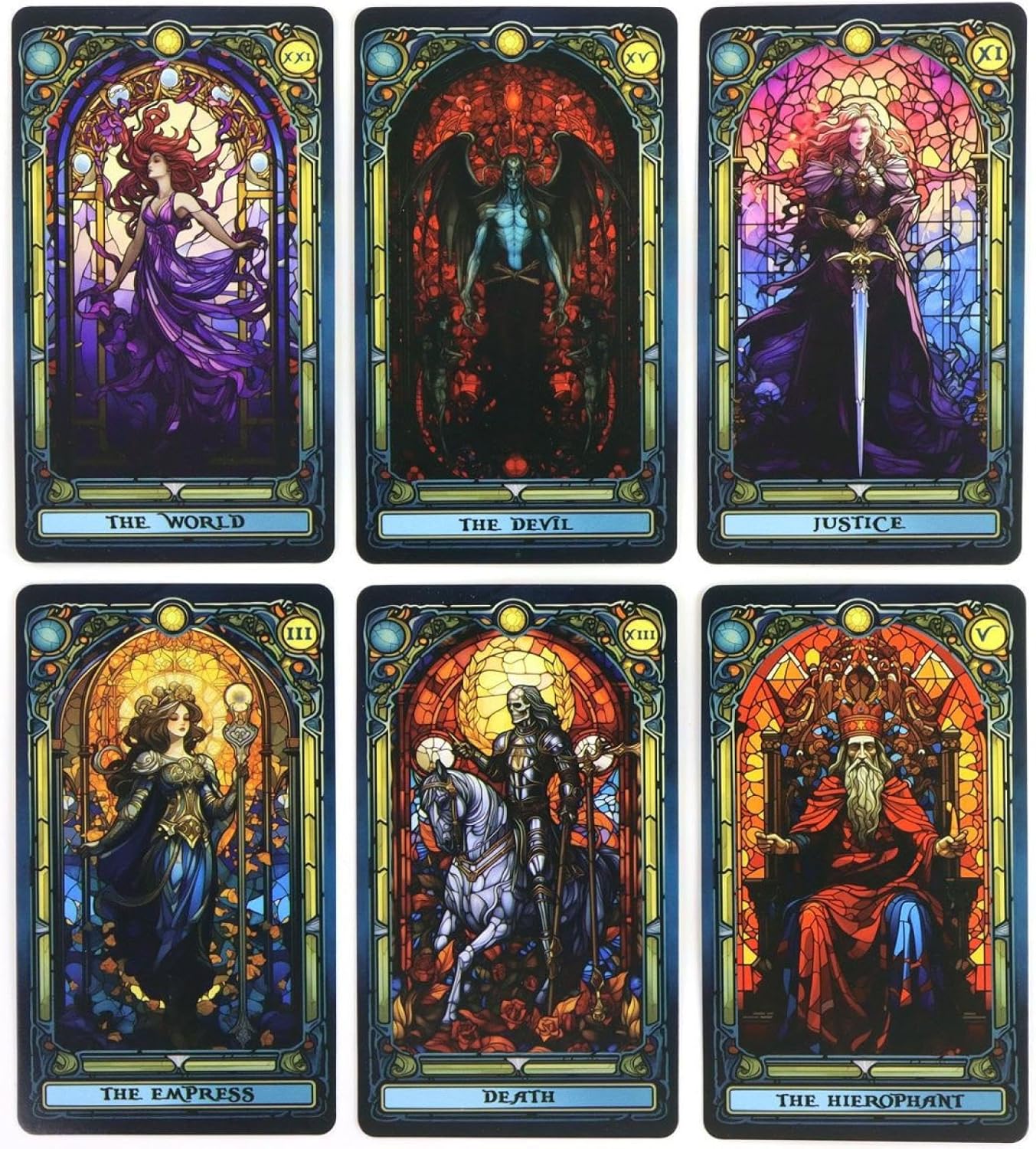 Stained Glass Tarot oracle card