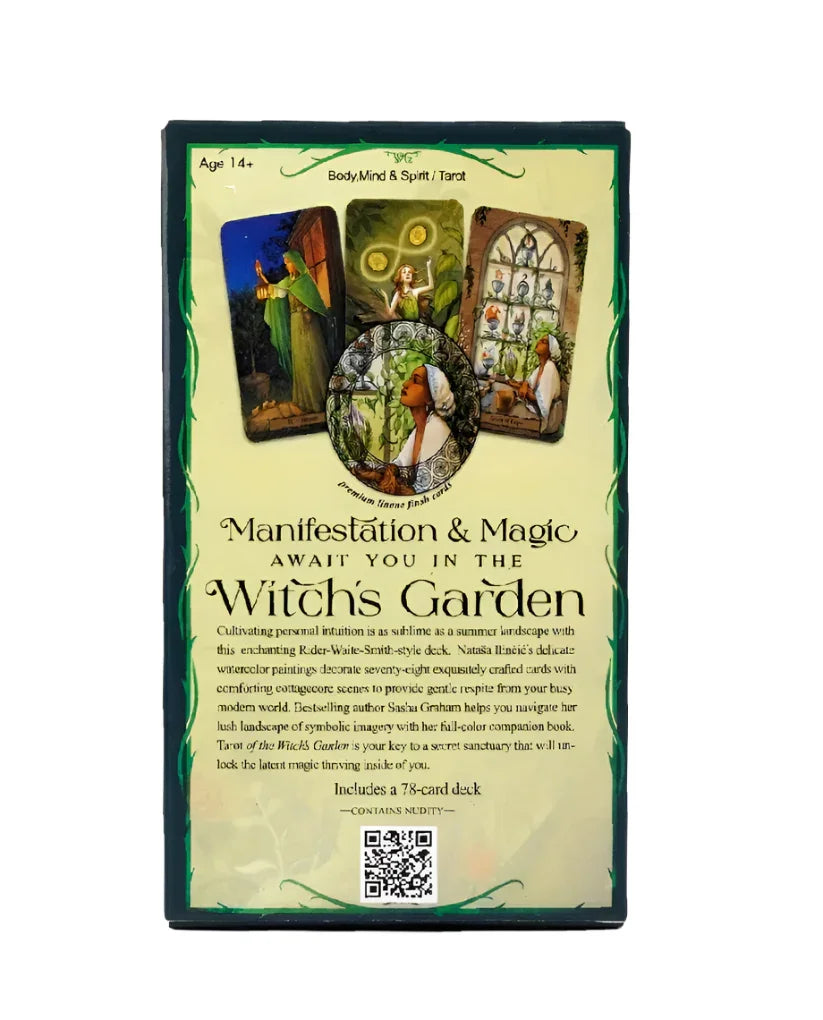 The Witch's Garden Tarot Deck - 44 cards (PDF Guidebook) - Agatha Herbs