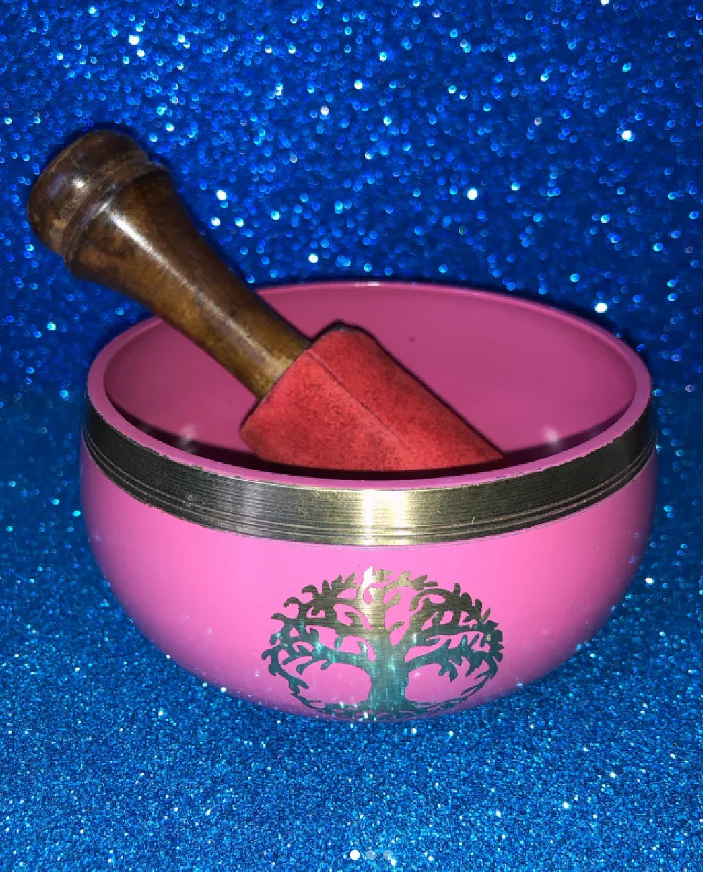 Tibetian Singing Bowl Brass - (9 cm diameter) - Agatha Herbs