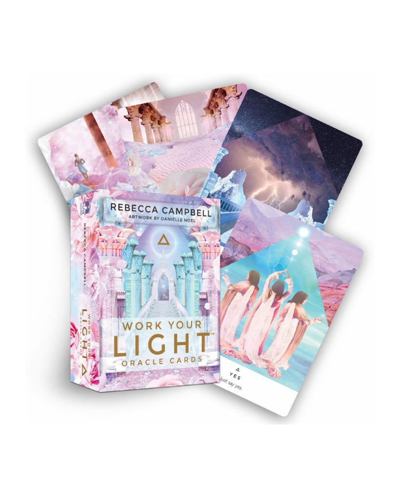 Rebecca Campbell 'Work Your Light' Oracle Cards on a white background
