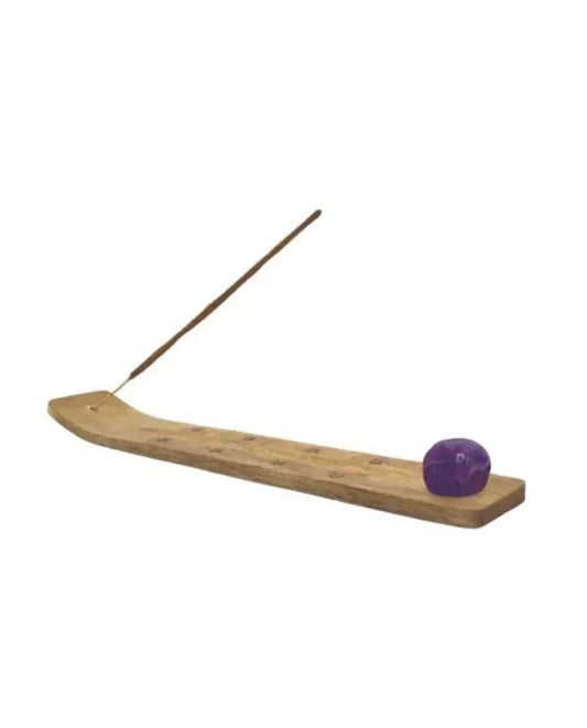 Incense Holder + Amethyst - Agatha Herbs