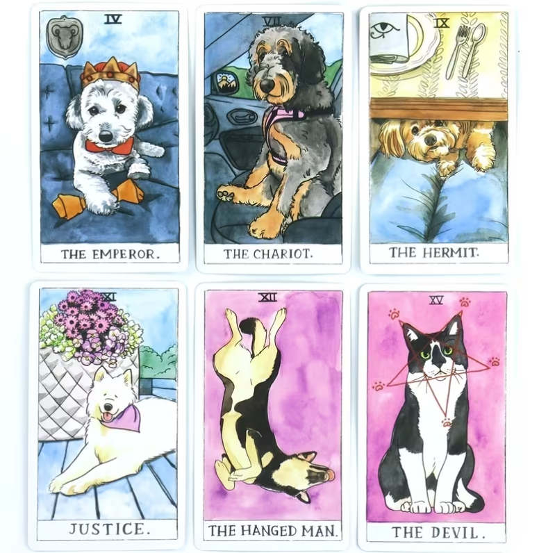 Dog Tarot Deck - 78 cards (PDF Guidebook)