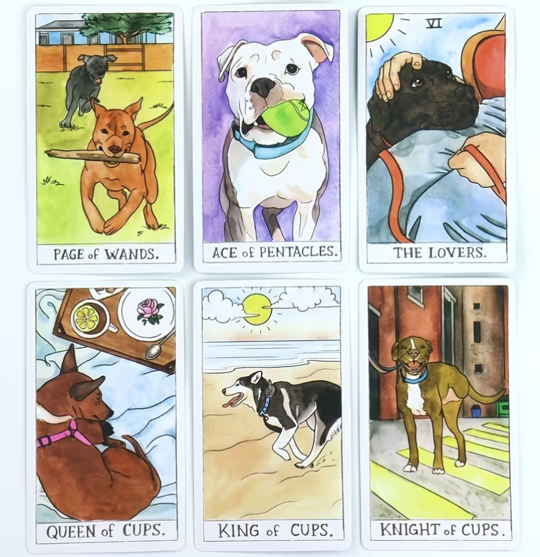 Dog Tarot Deck - 78 cards (PDF Guidebook)