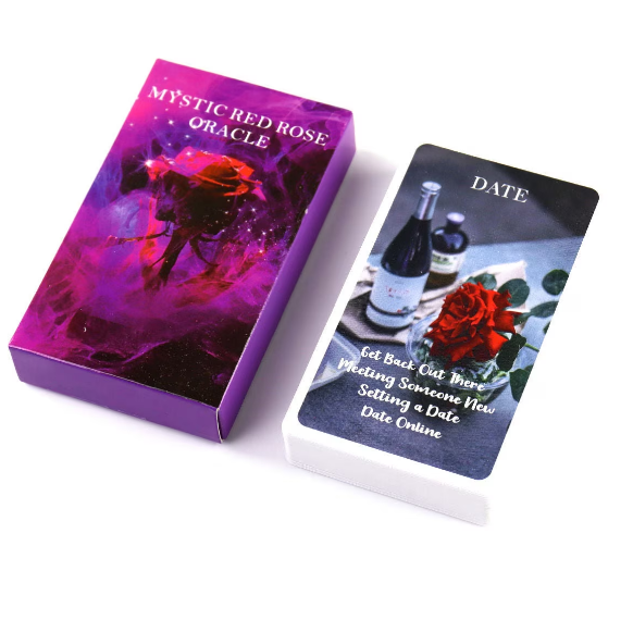 Mystic Red Rose Oracle Deck - 53 Cards (PDF guidebook)