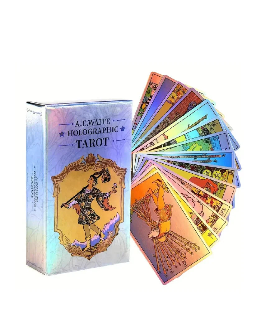 Holographic Rider Waite Tarot Deck - 78 cards (PDF Guidebook) - Agatha Herbs