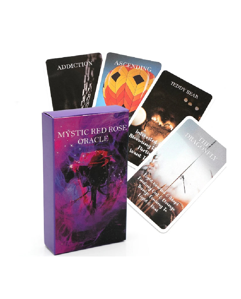 Mystic Red Rose Oracle Deck - 53 Cards (PDF guidebook)
