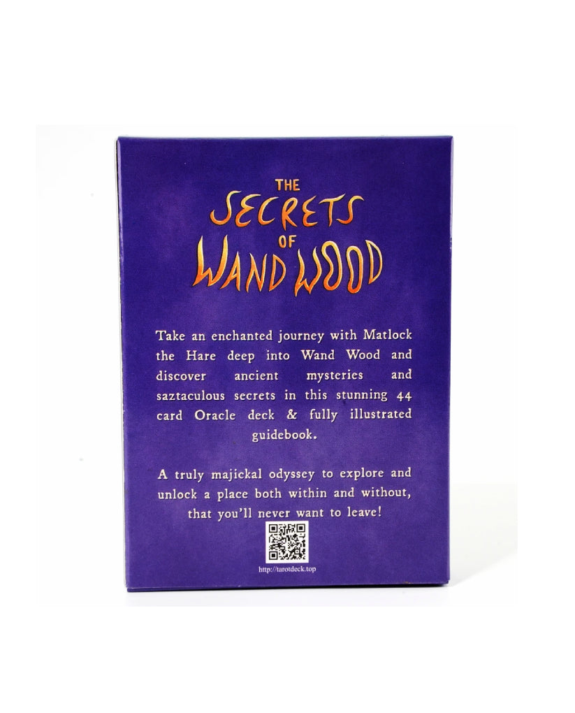 Purple book cover with orange text and QR code on a white background